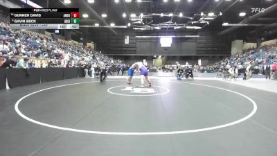 285 lbs Cons. Round 1 - Gunner Davis, Andover vs Gavin Beck, Arkansas City