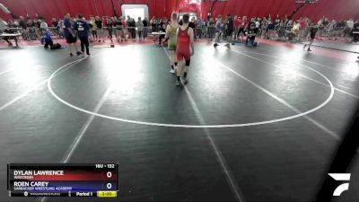 132 lbs Champ. Round 1 - Dylan Lawrence, Wisconsin vs Roen Carey, Sarbacker Wrestling Academy