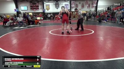 190 lbs Round 5 - Ryker Gemberling, Mackinaw vs Sawyer Goehring, Cardinal Community