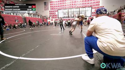 76 lbs Consi Of 4 - Kingdyn Carter, Choctaw Ironman vs Zachary Saucier, Carl Albert