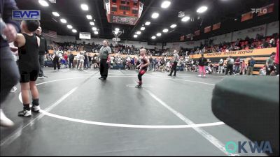 52 lbs Consolation - Nolan Elwell, Mustang Bronco Wrestling Club vs Gabriel Franco, Norman Grappling Club