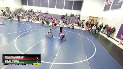 61-65 lbs Round 3 - Teaghan Anderson, Grantsville Wrestling Club vs Briley Raedel, Bear River Jr High Wrestling C