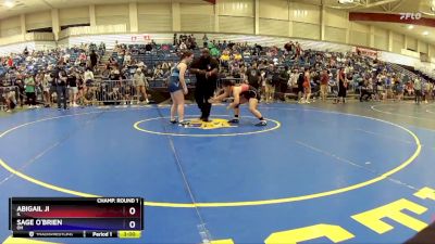 140 lbs Champ. Round 1 - Abigail Ji, IL vs Sage O`Brien, OH