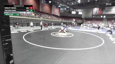 157 lbs Cons. Round 2 - Treyson Hunt, Unattached vs Wesley Niegel, Colorado Northwestern Community College