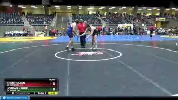 220 lbs Round 1 (4 Team) - Jordan Harrel, 3A Rainier vs Trent Olsen, 3A Sutherlin