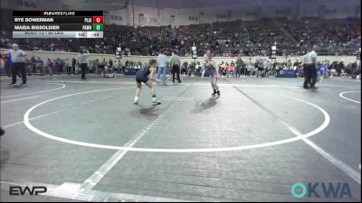 60 lbs Semifinal - Rye Bowerman, Plainview Youth Wrestling Club vs Maida Bigsoldier, Pawhuska Elks Takedown