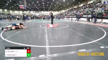 100 lbs Final - Kinlee Brandley, Fremont Wrestling Club vs Isabel Valenzuela, Rough House