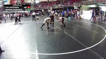 70 lbs Champ. Round 1 - Colt Christensen, Broken Bow Wrestling Club vs Benjamin Ledgerwood, Cedar Bluffs