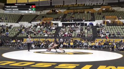 165 lbs Cons. Round 2 - Danny Heiser, Missouri vs Nico Lozano, Little Rock