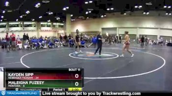 132 lbs Quarters & Wb (16 Team) - Maleigha Fuzesy, Montana vs Kayden Sipp, Nebraska Tsunami