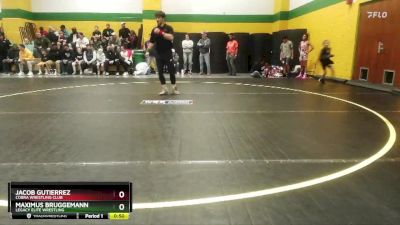 105 lbs Champ. Round 1 - Jacob Gutierrez, Cobra Wrestling Club vs Maximus Bruggemann, Legacy Elite Wrestling