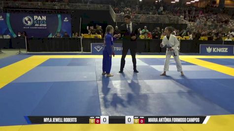 Maria Antônia Formoso Campos vs Myla Jewell Roberts 2025 Pan Kids Jiu-Jitsu IBJJF Championship