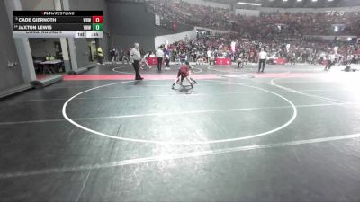 95 lbs Cons. Round 4 - Cade Giernoth, West Bend Wildcats vs Jaxton Lewis, Warrior Youth Wrestling