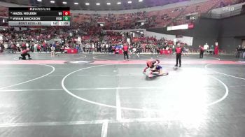 95 lbs 5th Place Match - Vivian Erickson, Fox Valley Saints Wrestling vs Hazel Holden, Wisconsin Rapids