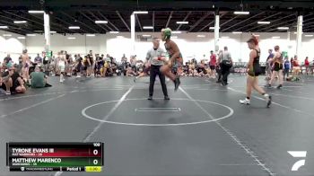 100 lbs Round 3 (4 Team) - Tyrone Evans III, Mat Warriors vs Matthew Marenco, Warhawks