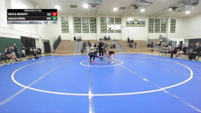 110 lbs Finals (2 Team) - Kayla Mcnatt, Arizona Christian University vs Leilah Patel, Menlo