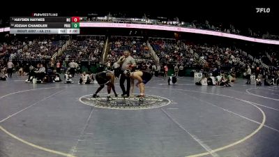 4A 215 lbs Champ. Round 1 - Hayden Haynes, McDowell High School vs Joziah Chandler, Porter Ridge High School