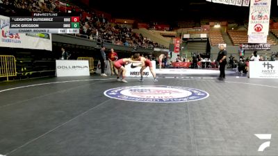 Junior Boys - 138 lbs Champ. Round 2 - Leighton Gutierrez, Red Bluff High School Wrestling vs Jack Gregson, San Marino High School Wrestling