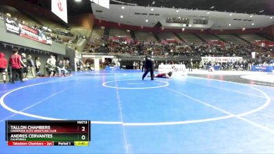 61 lbs Quarterfinal - Tallon Chambers, Livermore Elite Wrestling Club vs Andres Cervantes, California