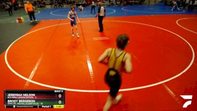 125 lbs Semis & 1st Wrestleback (8 Team) - Brody Bergeron, STMA (St. Michael/Albertville) vs Jeremiah Nelson, NLS (New London/Spicer)