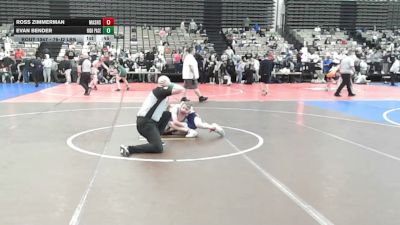 76-J2 lbs 3rd Place - Ross Zimmerman, Mat Assassins vs Evan Bender, High Pace Wrestling Club