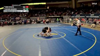 G 100 lbs Cons. Round 3 - Haylee Johnson, Lafayette Girls vs Heidi Stoute, Parkway Girls