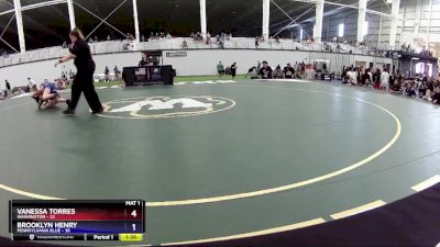 87 lbs Placement Matches (8 Team) - Vanessa Torres, Washington vs Brooklyn Henry, Pennsylvania Blue