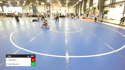 75 lbs Consi Of 8 #2 - Logan Brickley, VA vs Preston Van Hoven, VA