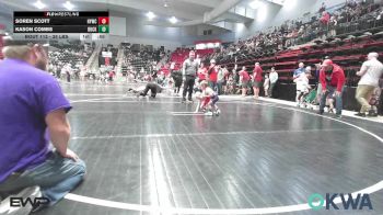 35 lbs Consi Of 4 - Soren Scott, Hilldale Youth Wrestling Club vs Kason Combs, Buck Pride Wrestling