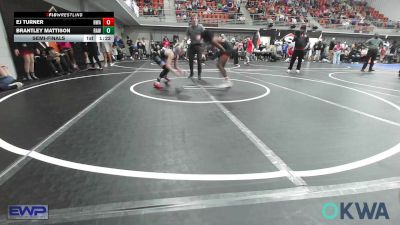 96 lbs Semifinal - EJ Turner, HURRICANE WRESTLING ACADEMY vs Brantley Mattison, Raw Wrestling Club