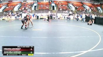 150 lbs Round 3 - Miranda Lencrerot, Glasgow Wrestling Academy vs Giancarla Garduno, Beat The Streets Chicago MDW