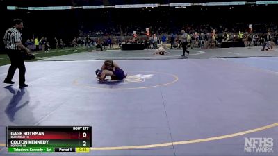 D3-126 lbs Cons. Round 2 - Gage Rothman, Blissfield HS vs Colton Kennedy, Hopkins HS