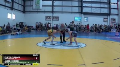 100 lbs Round 3 (4 Team) - Jacob Hooker, BELIEVE TO ACHIEVE WRESTLING CLUB vs Curtis Cubbage, BLACKHAWK WC