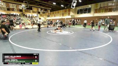 63 lbs Cons. Semi - Aiden Orbeta, Socal Grappling Wrestling Club vs Andy Villalobos, Monster Garage