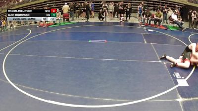 200 lbs Cons. Sub-semis - Hagen Zollinger, FM Wildcat Wrestling Club vs Jake Thompson, Sublime Wrestling Academy