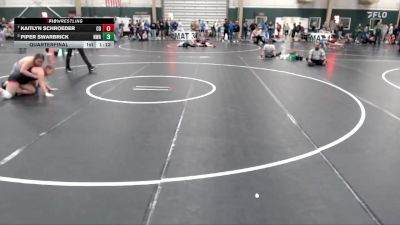 168-184 lbs Quarterfinal - Kaitlyn Schroeder, Council Bluffs vs Piper Swarbrick, Nebraska Wrestling Academy
