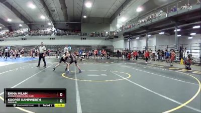 65 lbs Round 1 - Emma Milam, Jackson Wrestling Club vs Kooper Kampwerth, Missouri