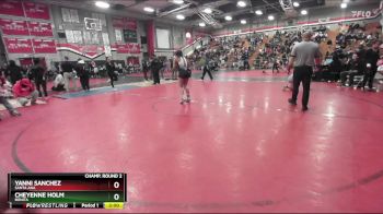 140 lbs Champ. Round 2 - Yanni Sanchez, Santa Ana vs Cheyenne Holm, Bonita