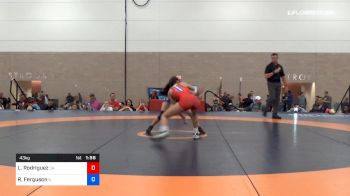 43 kg Round Of 16 - Lizette Rodriguez, Team California vs Rebecca Ferguson, Team Illinois