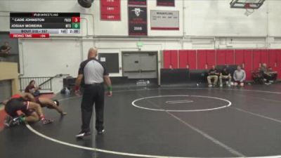 157 lbs Cons. Semi - Josiah Moreira, Mt. Sac vs Cade Johnston, Palomar College