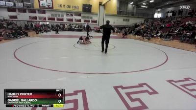 157 lbs 1st Place Match - Gabriel Gallardo, Sahuarita High School vs HADLEY PORTER, Mogollon