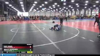 72 lbs Round 1 (6 Team) - Brock Humphrey, Team California vs Sam Jones, Virginia Hammers