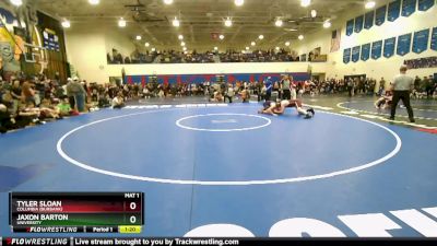 215 lbs Cons. Round 1 - Jaxon Barton, University vs Tyler Sloan, Columbia (Burbank)