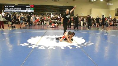 56 lbs Rr Rnd 4 - Atticus Lee, RedNose Wrestling School - K3 vs Declan Anastasoff, Mat Assassins - K3