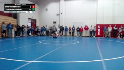 144 lbs Champ. Round 2 - Landen Garrison, Highland vs Carson Clements, New Palestine