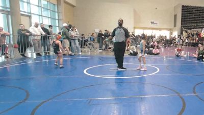 50 lbs Rr Rnd 2 - Carsyn Solis, MGW Black Widows - Girls vs Callie Brannon, Lady Assassins - Girls