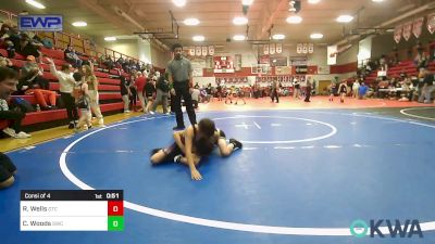 64-67 lbs Consi Of 4 - Reid Wells, Grove Takedown Club vs Conner Woods, Salina Wrestling Club