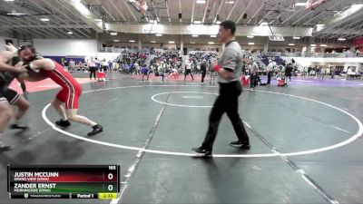 165 lbs Quarterfinal - Zander Ernst, Morningside (Iowa) vs Justin McCunn, Grand View (Iowa)