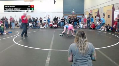 110 lbs 3rd Place Match - Isabelle Ordway, Fighting Squirrels Wrestling Club vs Jordy White, Lewiston Wrestling Club