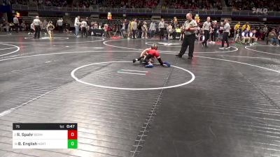 75 lbs Round Of 16 - Rylee Spahr, Bermudians Springs vs Boomer English, Northwestern